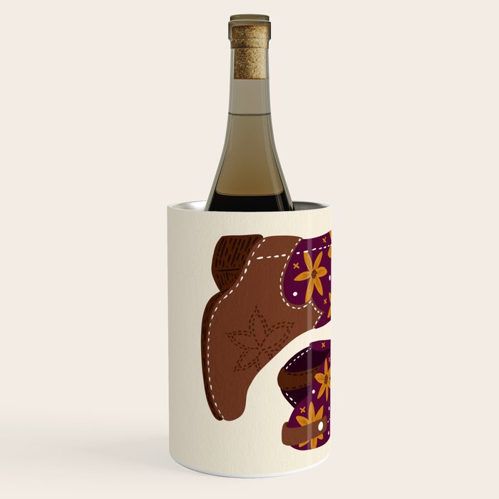 Cowgirl Boots - Fuchsia & Orange Wine Chiller Gallery Image 2