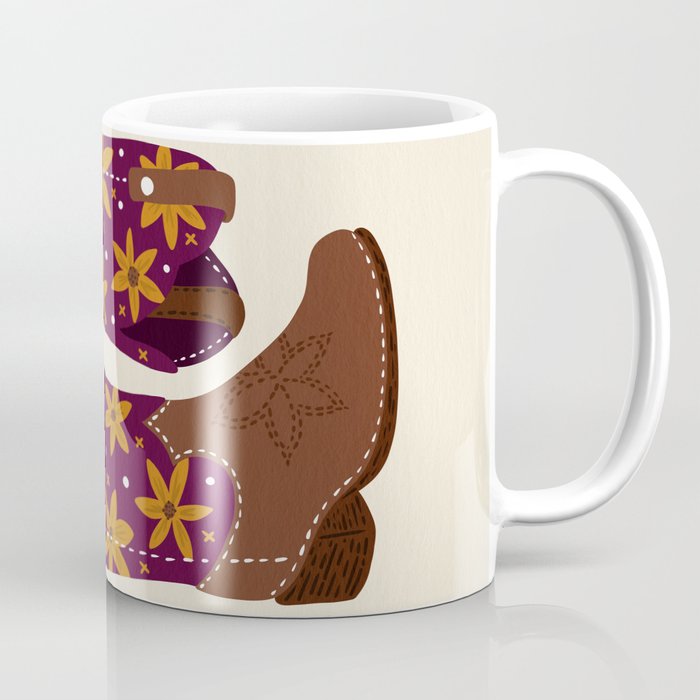 Cowgirl Boots - Fuchsia & Orange Coffee Mug Gallery Image 1