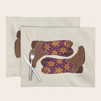 Cowgirl Boots - Fuchsia & Orange Placemat Gallery Image 1