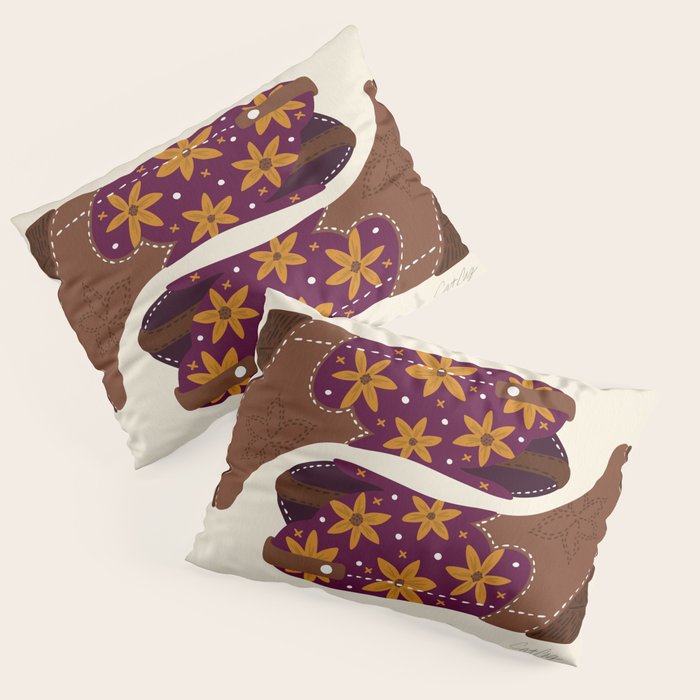 Cowgirl Boots - Fuchsia & Orange Pillow Sham Gallery Image 3