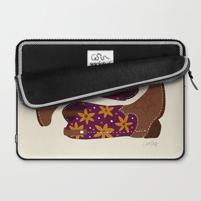 Cowgirl Boots - Fuchsia & Orange Laptop Sleeve Gallery Image 2