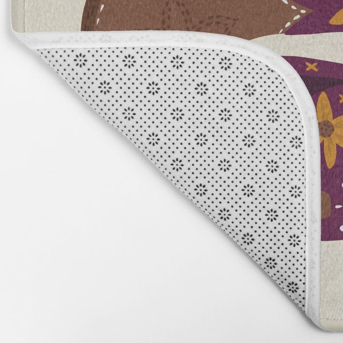 Cowgirl Boots - Fuchsia & Orange Bath Mat Gallery Image 2