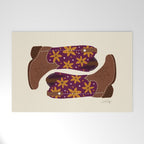 Cowgirl Boots - Fuchsia & Orange Welcome Mat Gallery Image 1