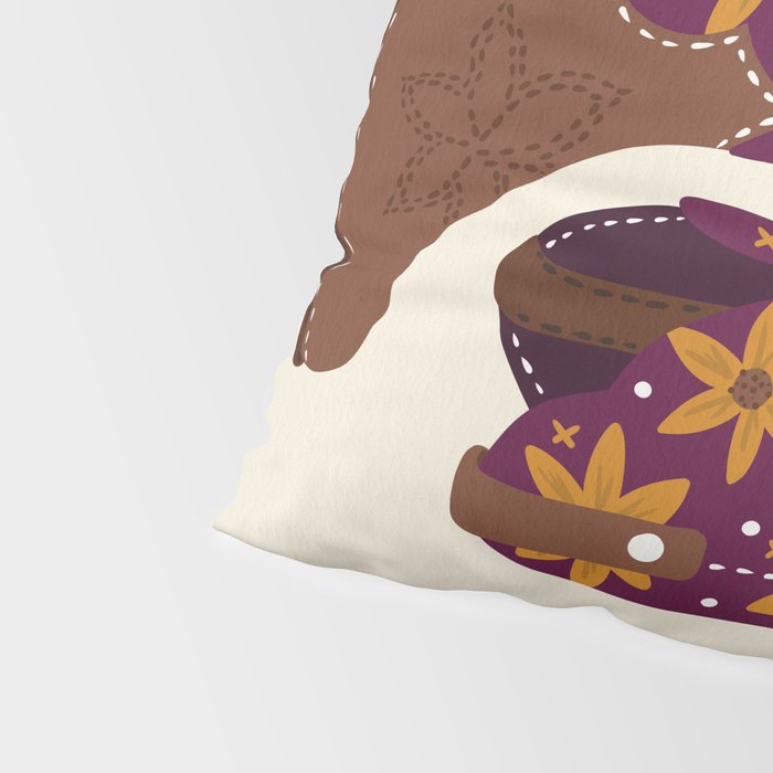Cowgirl Boots - Fuchsia & Orange Pillow Sham Gallery Image 4