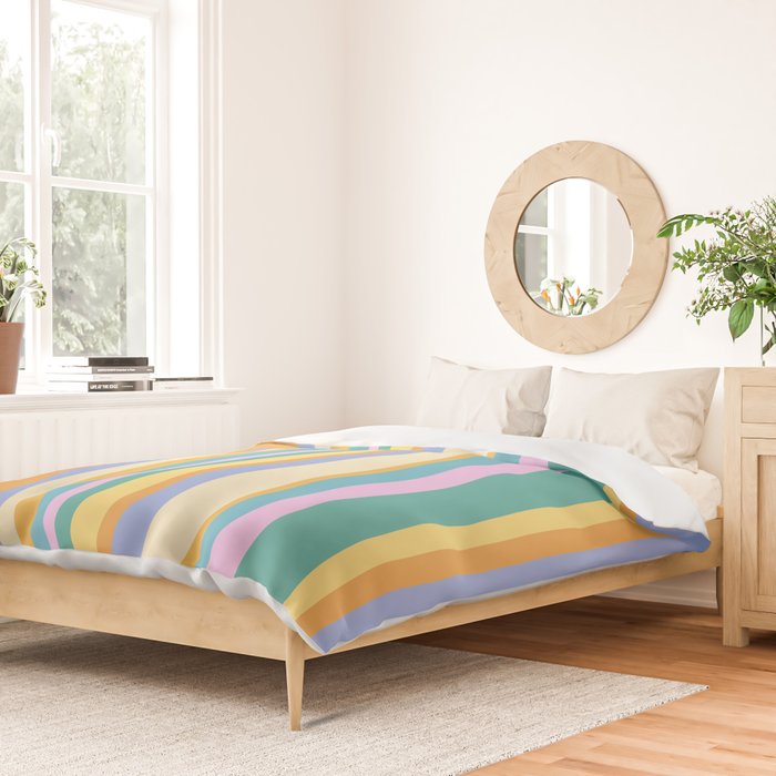 Classic Stripes XXIV - 90s Summer Duvet Cover Gallery Image 2