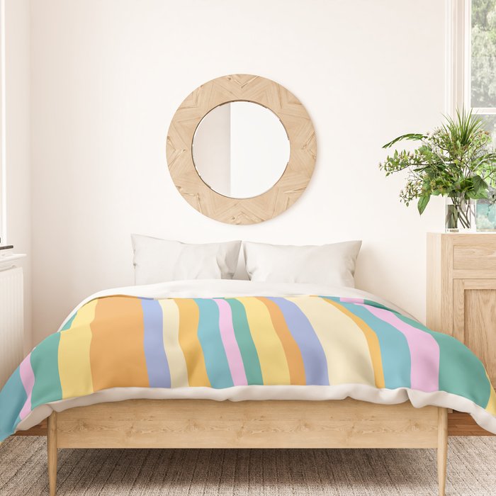 Classic Stripes XXIV - 90s Summer Duvet Cover Gallery Image 3