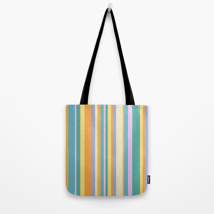 Classic Stripes XXIV - 90s Summer Tote Bag Gallery Image 2