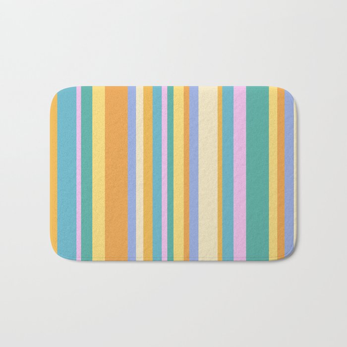 Classic Stripes XXIV - 90s Summer Bath Mat Gallery Image 1