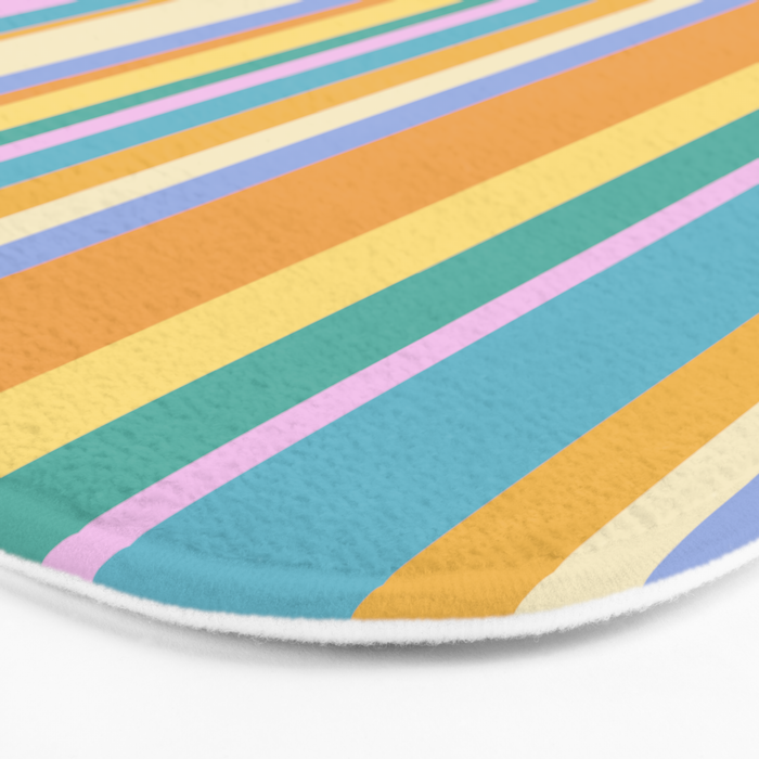 Classic Stripes XXIV - 90s Summer Bath Mat Gallery Image 3