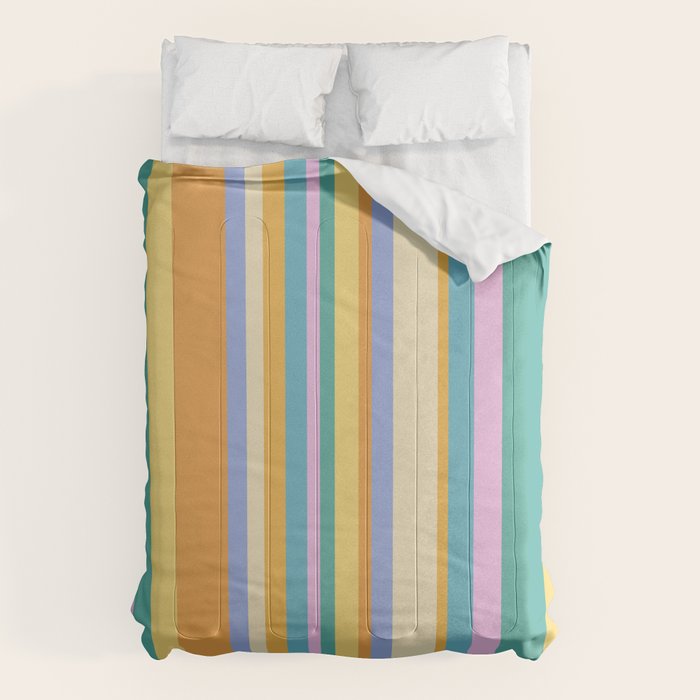 Classic Stripes XXIV - 90s Summer Comforter Gallery Image 1