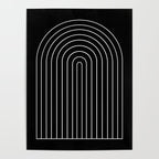 Minimal Arch III Black and White Modern Geometric Lines Poster Gallery Image 4