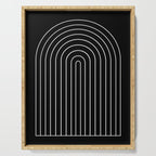 Minimal Arch III Black and White Modern Geometric Lines Serving Tray Gallery Image 1