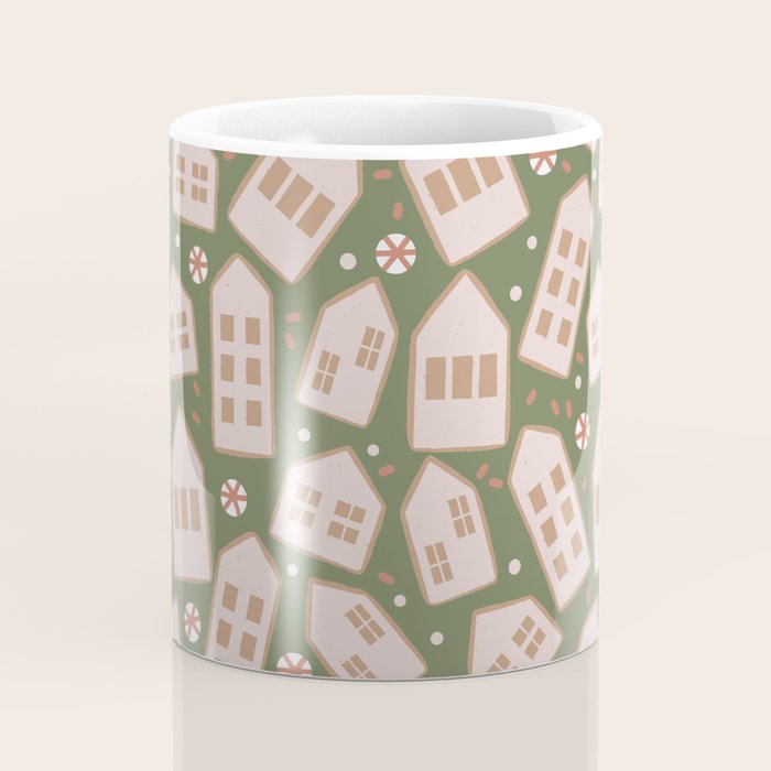 Modern Gingerbread Houses . Evergreen Coffee Mug Gallery Image 4