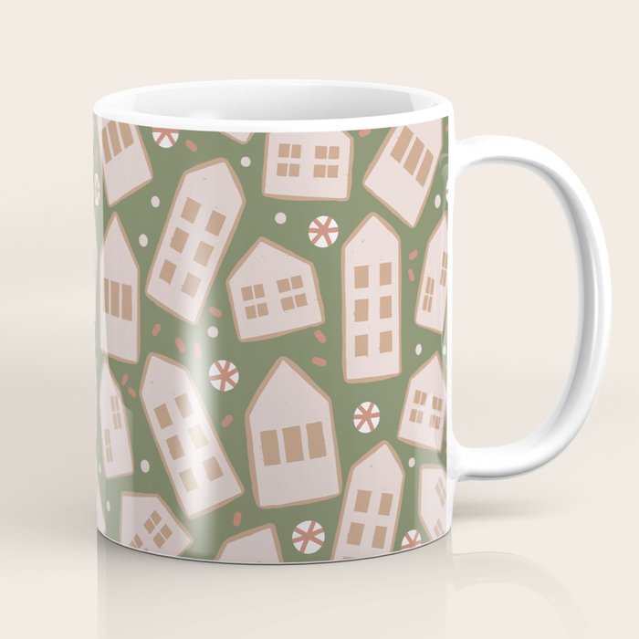 Modern Gingerbread Houses . Evergreen Coffee Mug Gallery Image 1
