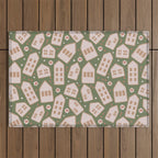 Modern Gingerbread Houses . Evergreen Outdoor Rug Gallery Image 1