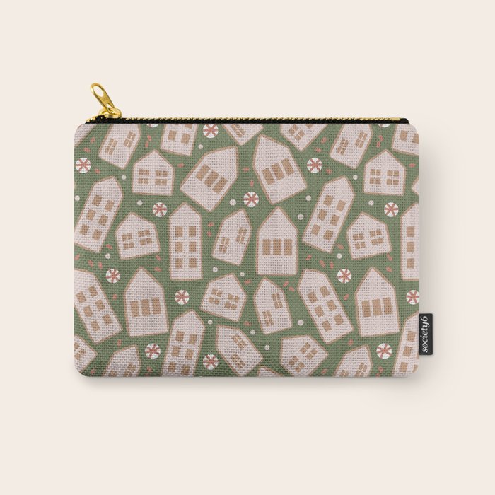Modern Gingerbread Houses . Evergreen Carry All Pouch Gallery Image 1