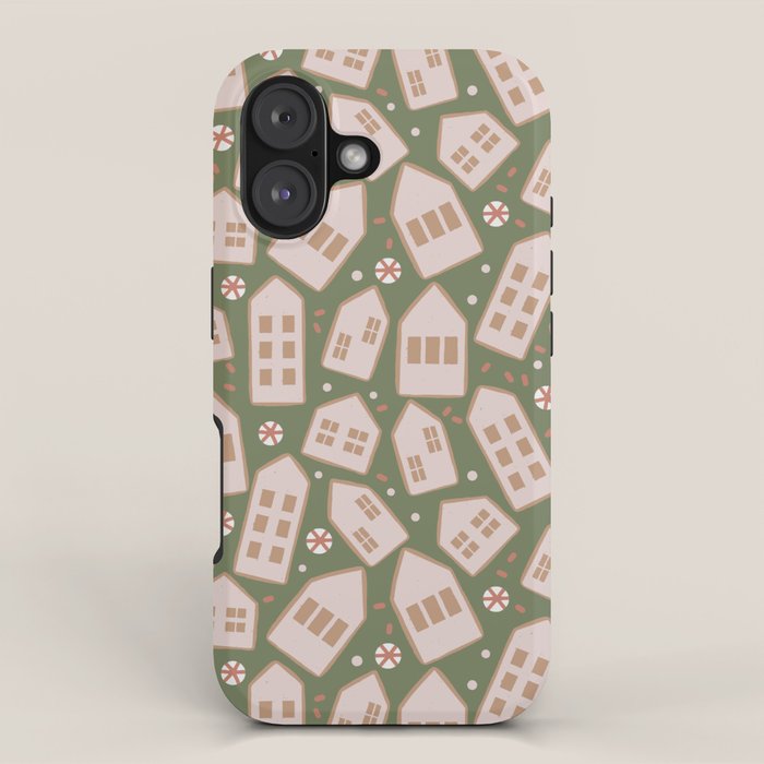 Modern Gingerbread Houses . Evergreen iPhone Case Gallery Image 1