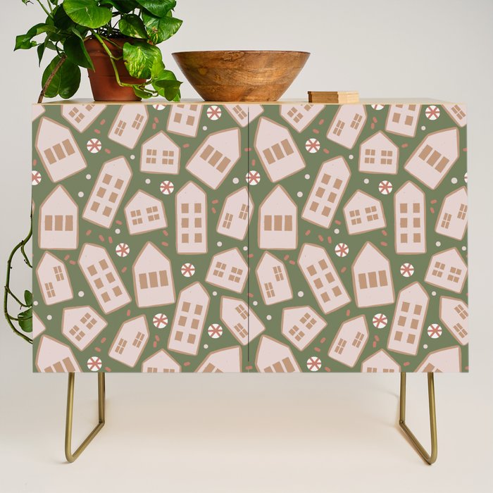 Modern Gingerbread Houses . Evergreen Credenza Gallery Image 1