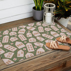 Modern Gingerbread Houses . Evergreen Outdoor Rug Gallery Image 2