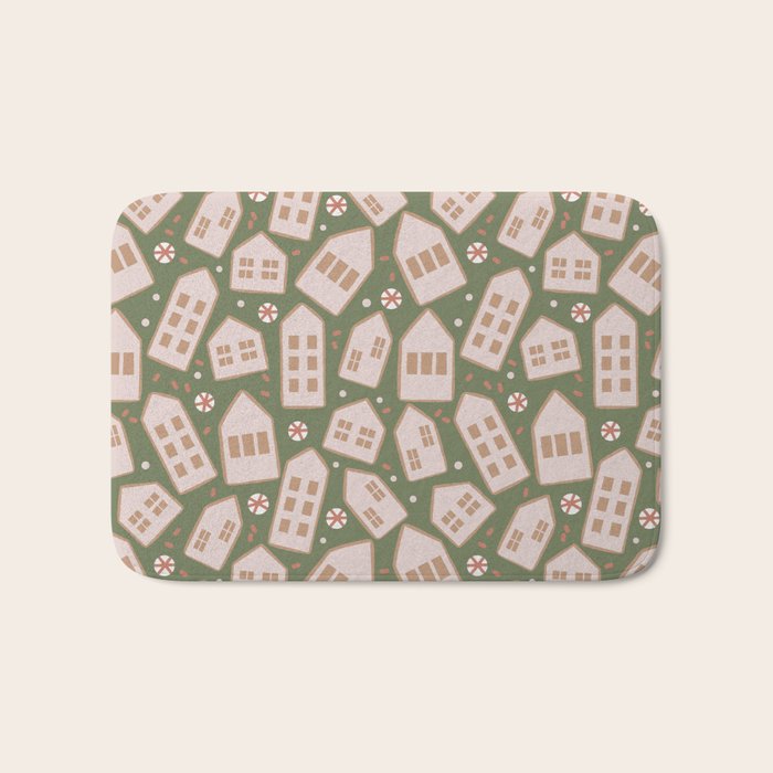 Modern Gingerbread Houses . Evergreen Bath Mat Gallery Image 1