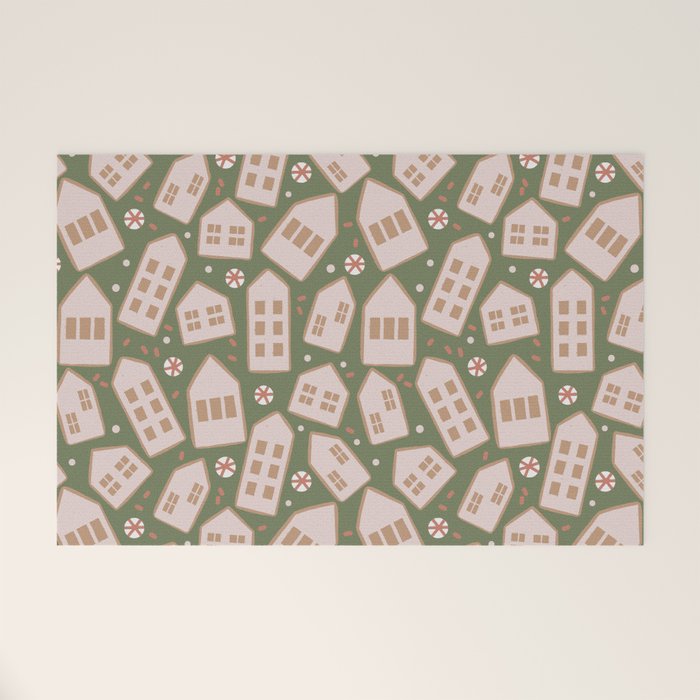 Modern Gingerbread Houses . Evergreen Welcome Mat Gallery Image 1