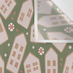 Modern Gingerbread Houses . Evergreen Wall Tapestry Gallery Image 3