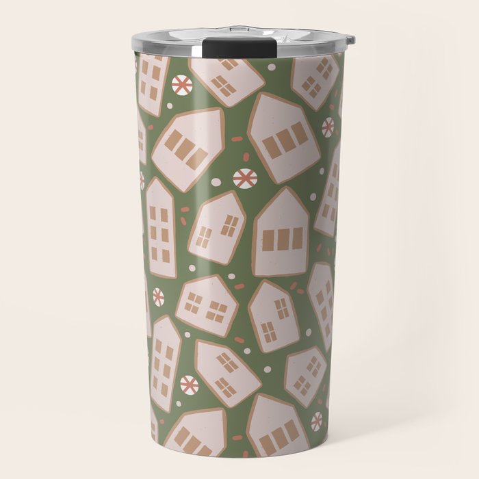 Modern Gingerbread Houses . Evergreen Travel Mug Gallery Image 1