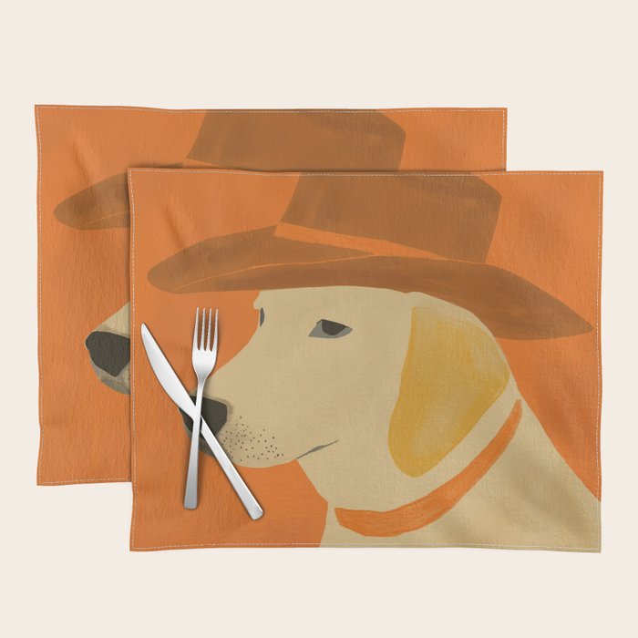 Dog With Hat  Placemat Gallery Image 1