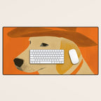 Dog With Hat  Desk Mat Gallery Image 1