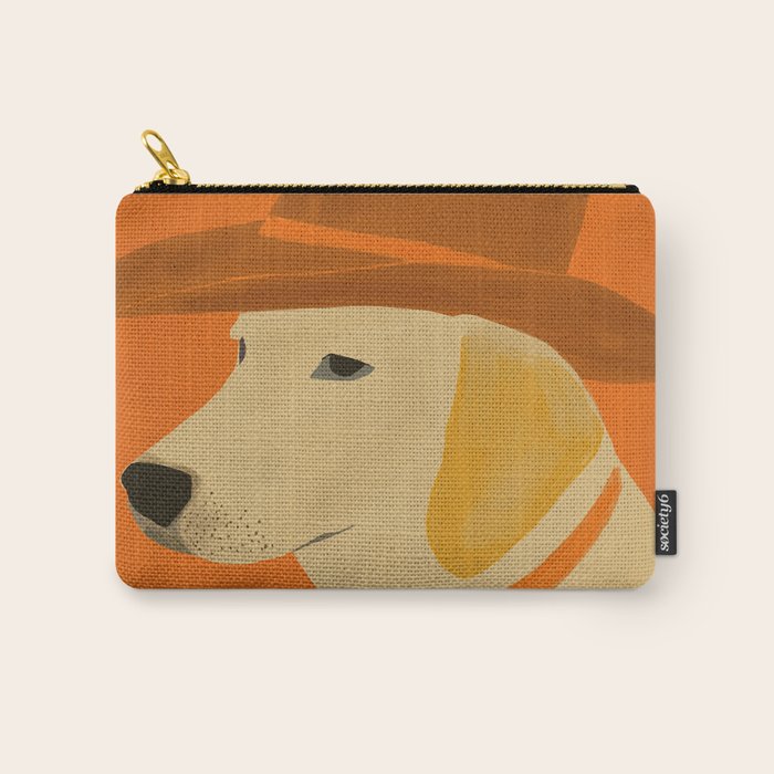 Dog With Hat  Carry All Pouch Gallery Image 1