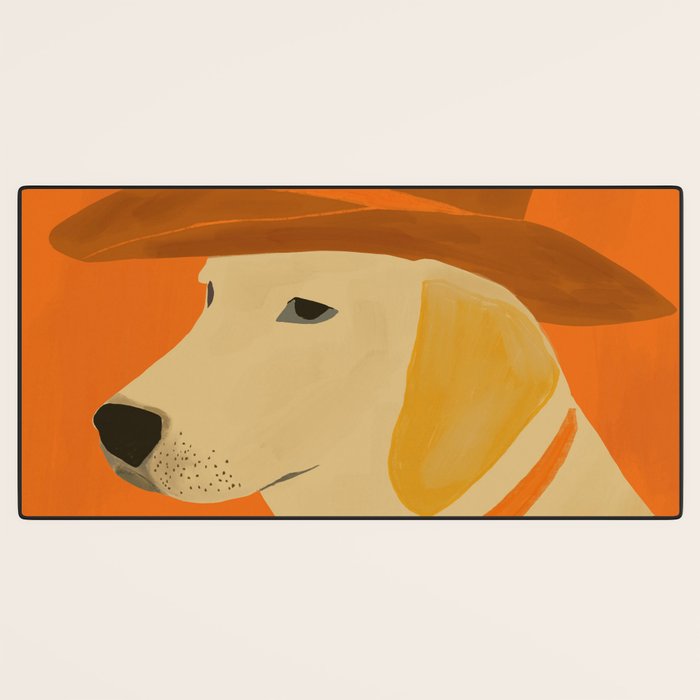 Dog With Hat  Desk Mat Gallery Image 3
