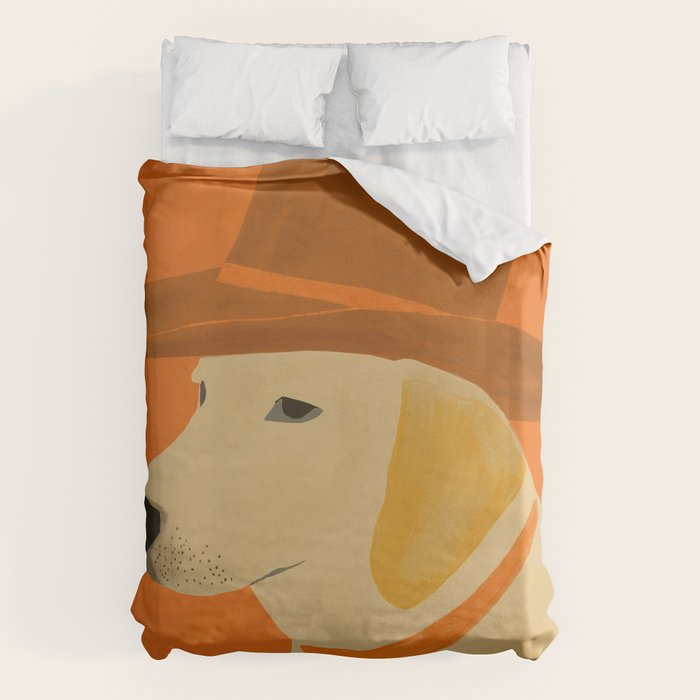 Dog With Hat  Duvet Cover Gallery Image 6