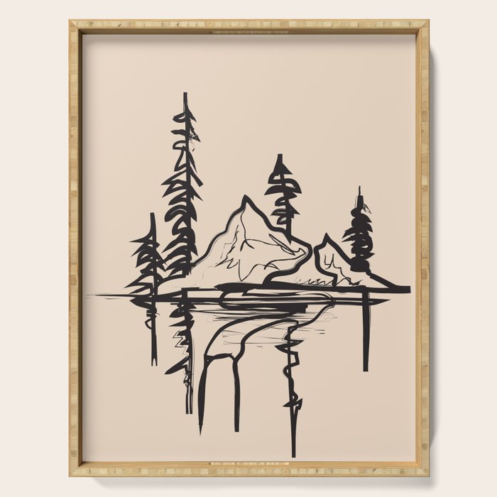 Abstract Landscape II Serving Tray Gallery Image 1