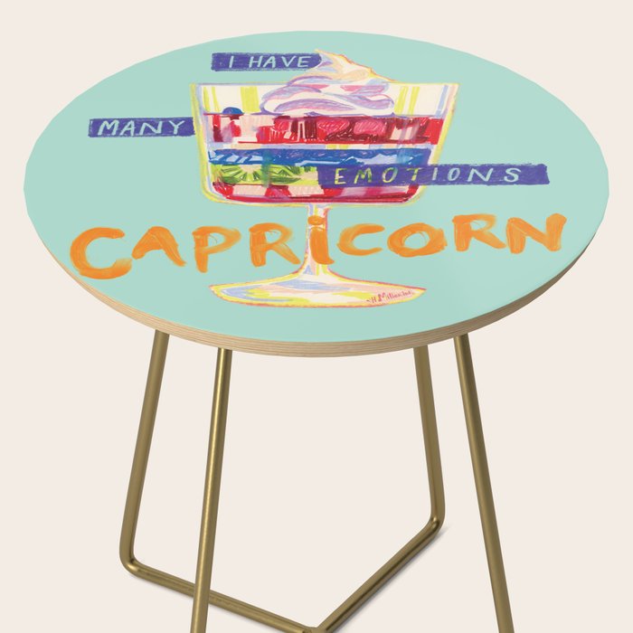 Capricorn Feelings in Pastel Green | Zodiac Series Side Table Gallery Image 2