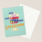 Capricorn Feelings in Pastel Green | Zodiac Series Stationery Card Gallery Image 2