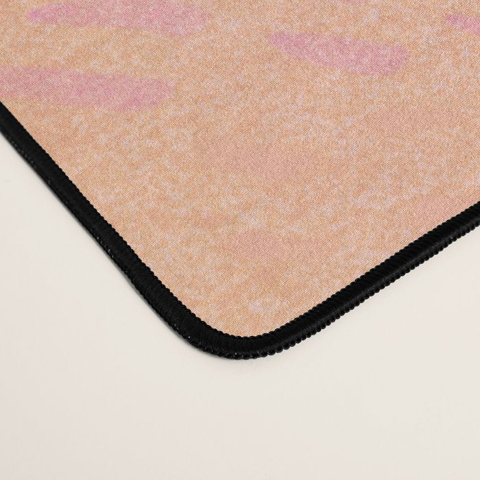 Retro Sunflower & Rainbow in Pink Desk Mat Gallery Image 4