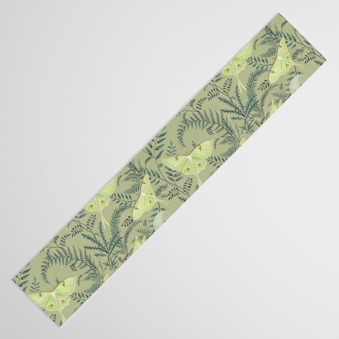 Luna Moths on Pale Green Table Runner Gallery Image 3