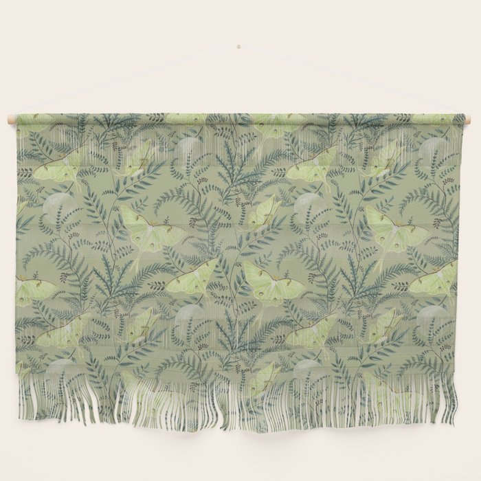 Luna Moths on Pale Green Wall Hanging Gallery Image 1