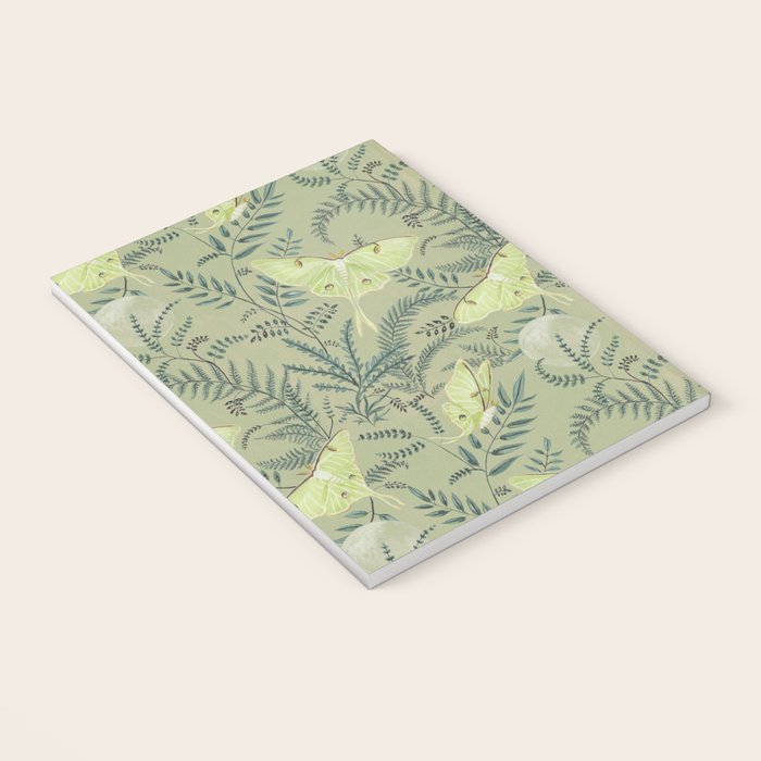 Luna Moths on Pale Green Notebook Gallery Image 3