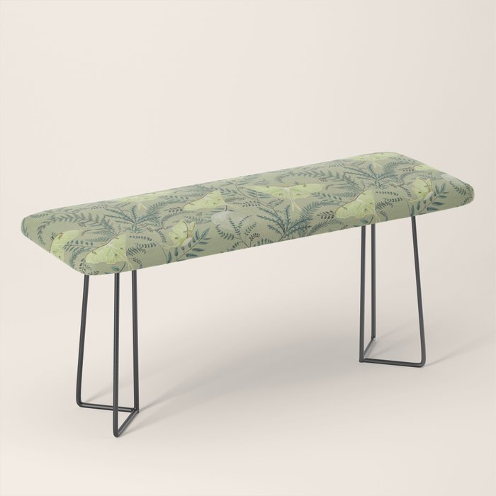 Luna Moths on Pale Green Bench Gallery Image 1