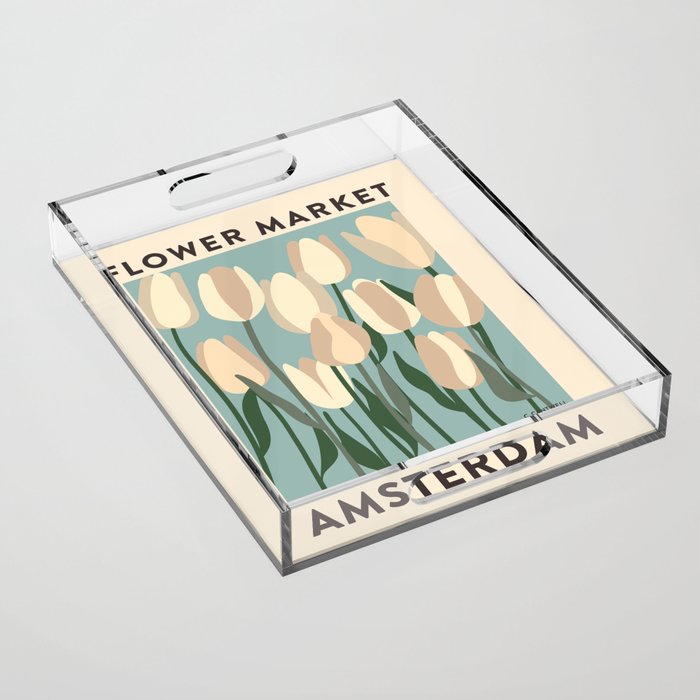 Flower Market Amsterdam - Matisse Inspired Acrylic Tray Gallery Image 1