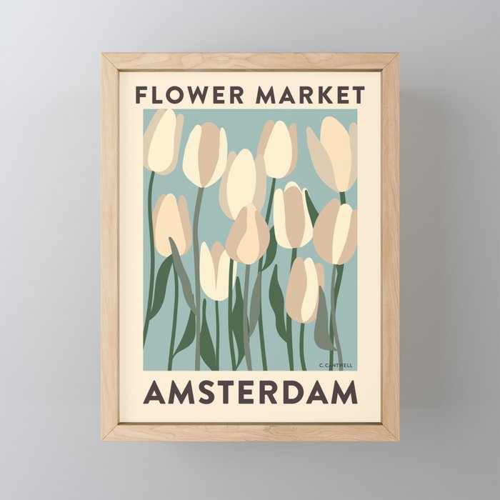 Flower Market Amsterdam - Matisse Inspired Mini Art Print Gallery Image 1