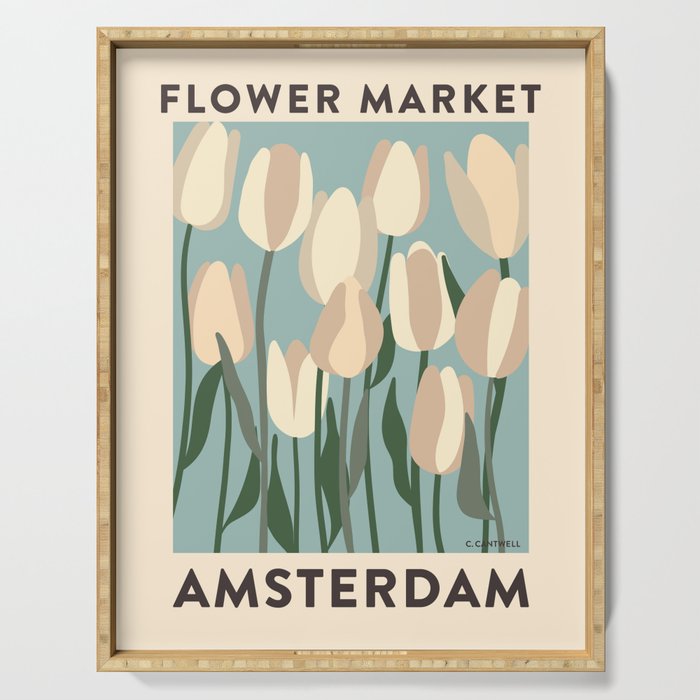 Flower Market Amsterdam - Matisse Inspired Serving Tray Gallery Image 1