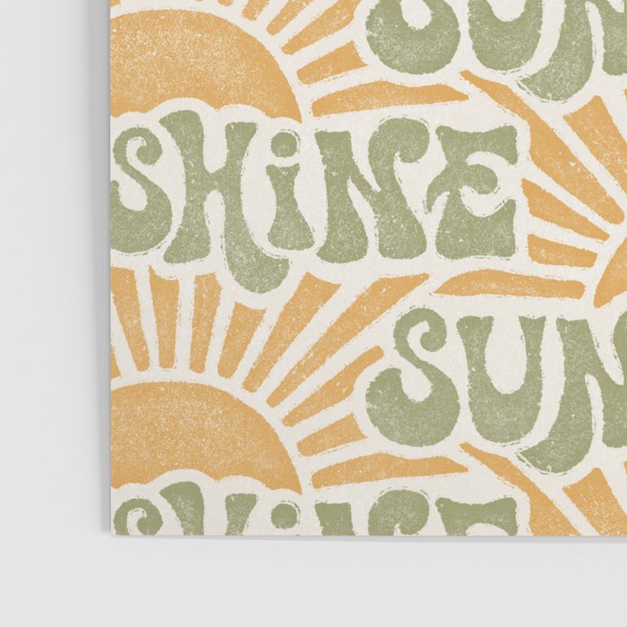Sunshine - gold and green Poster Gallery Image 3
