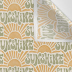 Sunshine - gold and green Wall Tapestry Gallery Image 3