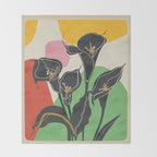 Modern Calla Harmony Throw Blanket Gallery Image 2