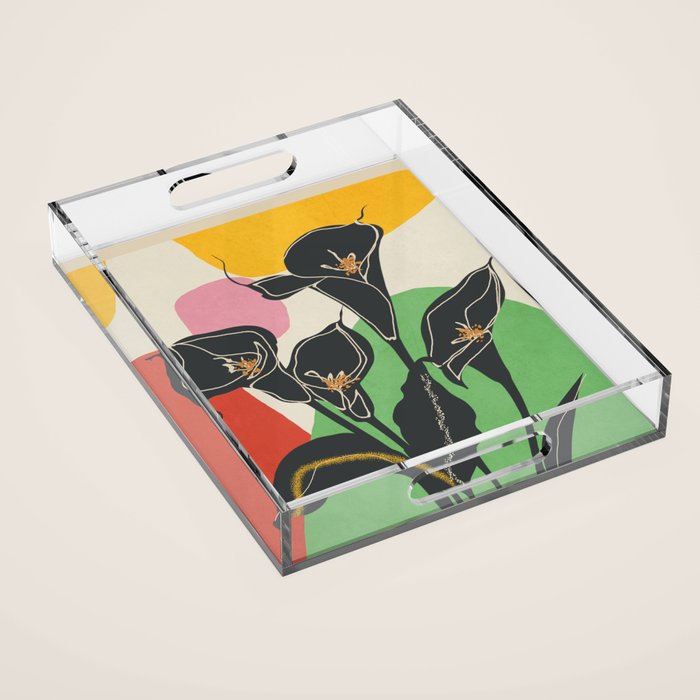 Modern Calla Harmony Acrylic Tray Gallery Image 1