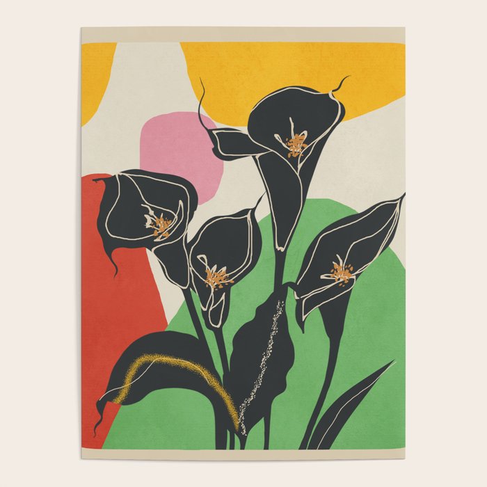 Modern Calla Harmony Poster Gallery Image 1