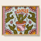Cancer Zodiac Cactus Serving Tray Gallery Image 1