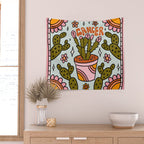 Cancer Zodiac Cactus Wall Tapestry Gallery Image 2